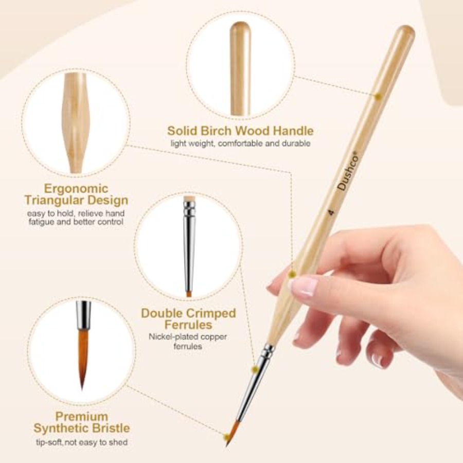 10 pcs Miniature Detail Paint  - Detailing Brush Set ulasan dan harga