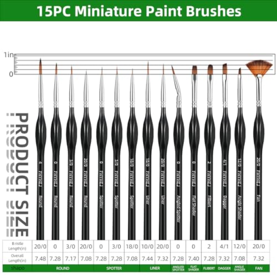 Detail Paint Brushes Set, 15PC - Detailing Brush Set ulasan dan harga