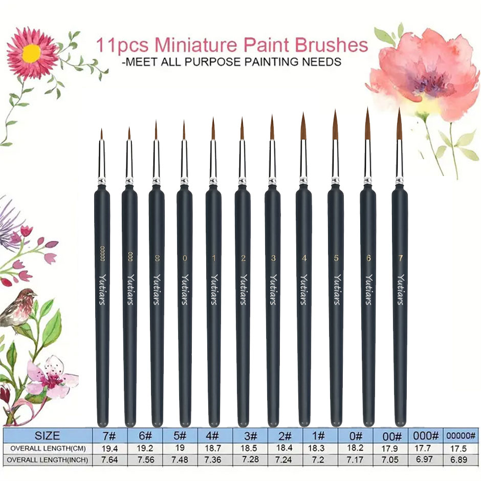 11/22pcs Miniature Paint Brush - Detailing Brush Set ulasan dan harga