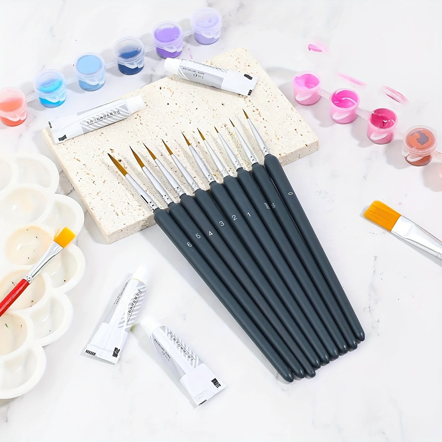 11/22pcs Miniature Paint Brush - Detailing Brush Set ulasan dan harga