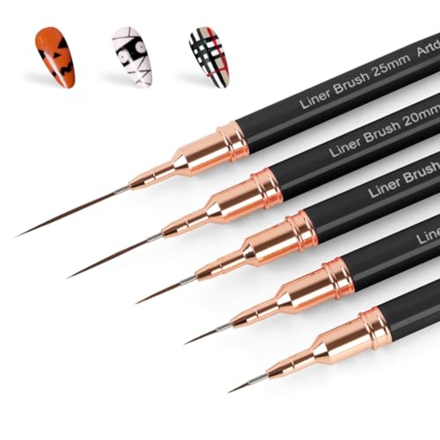 Metallic Nail Art Pens, Liner  - Detailing Brush Set ulasan dan harga
